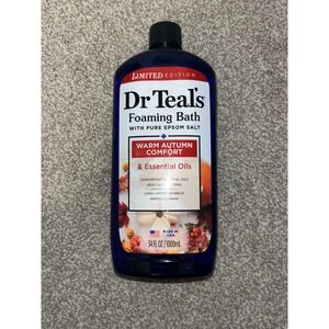 Dr Teal's Foaming Bath Autumn Comfort with Pure Epsom Salt 34 oz Limited Edition